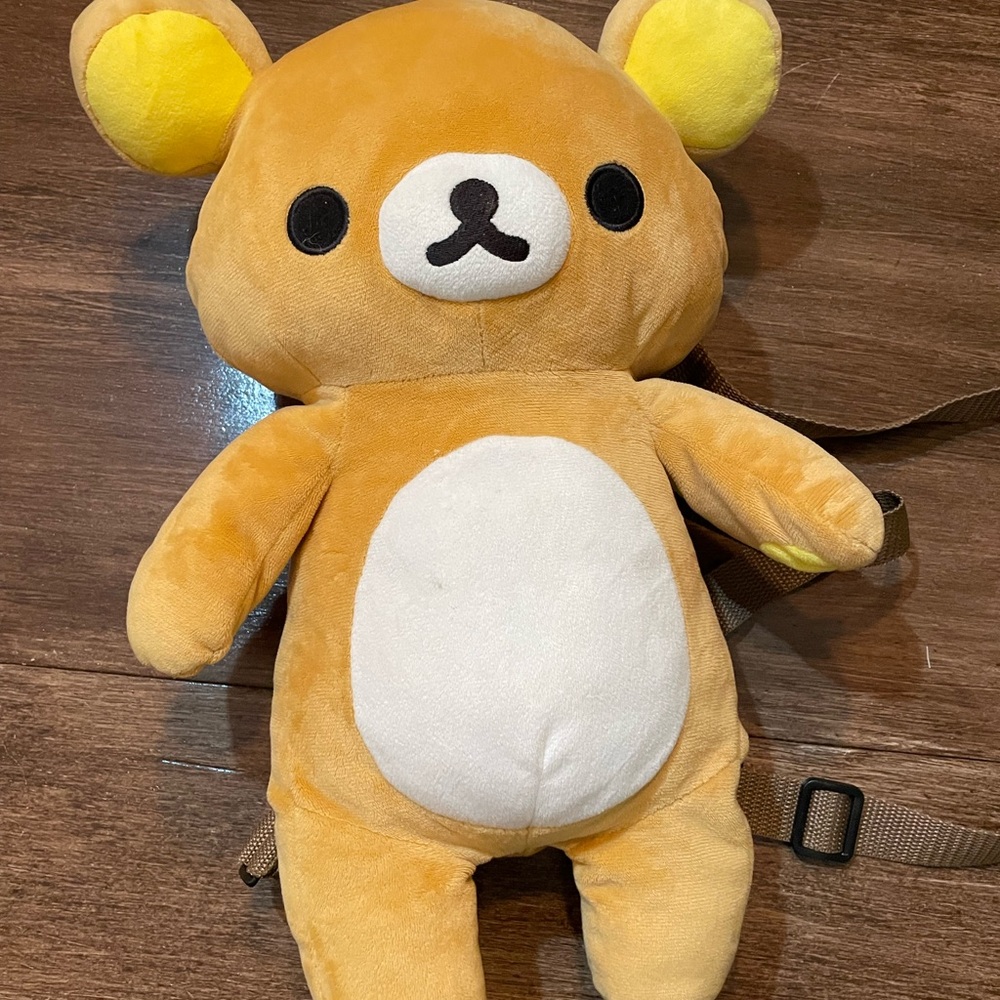 AUTH Riillakkuma plush bear backpack.